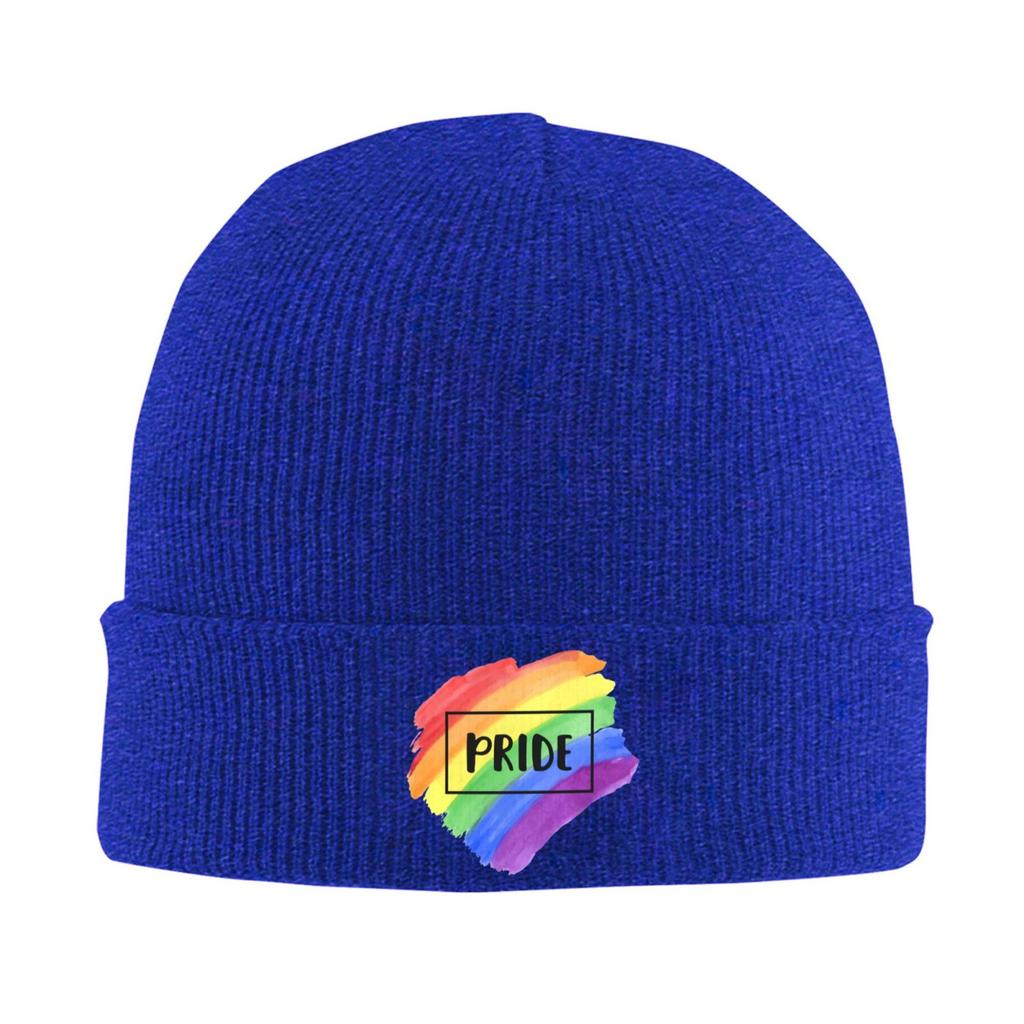Rainbow Queer Pride Lgbt Warm Knitted Cap Fashion Bonnet Hat Autumn Winter Outdoor Beanies Hats For Unisex Skull Knitted Hat