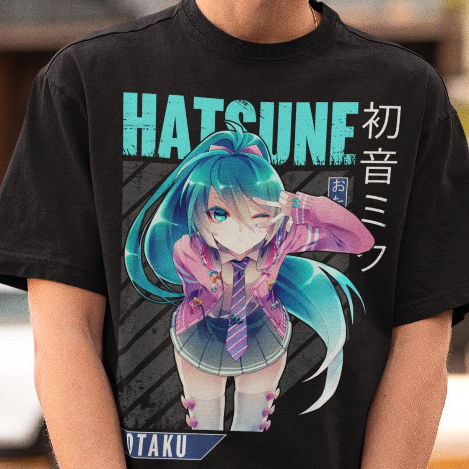 Hatsune Miku Vocaloid T-Shirt – Anime Otaku Merch,Hatsune Tee XL