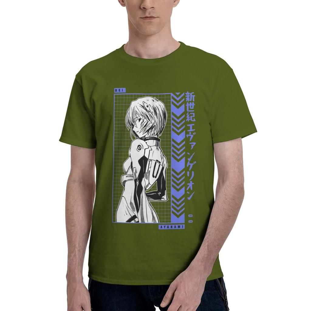 Rei Cool BG Mens T Shirts EVA Cool Tees Short Sleeve Crew Neck Pure Cotton Birthday Present Clothes TShirt