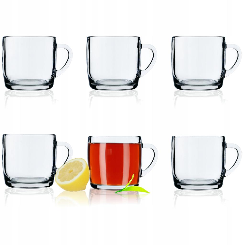 KADAX 6x Glass til kaffe te Glassett Kopp med øre