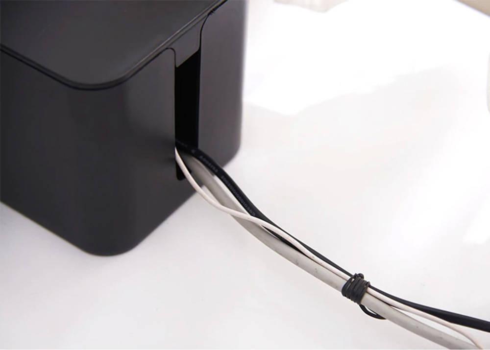 Cable and strip organizer box size L (Black)