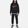 Nike Logo Embroidered Towel Lace Knit Joggers Men Bottoms Black FN3095-010
