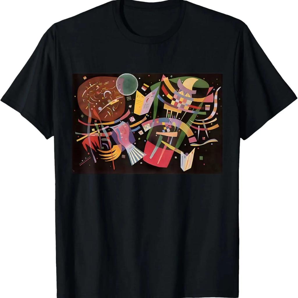 Composition X T Shirt By Wassily Kandinsky Vintage Streetwear Unisex Graphic Stretched Casual Comfortable Slightly