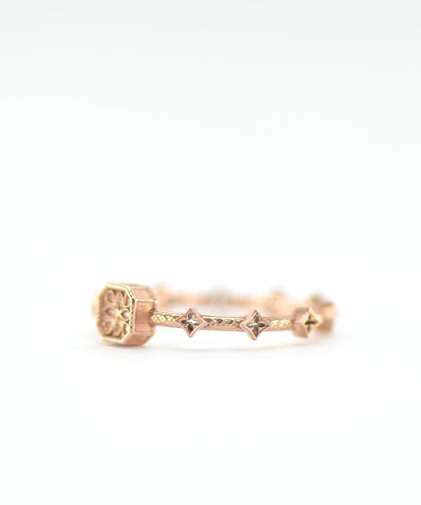 Vivus Ventana Diamant Slim Rose Gold Silver Ring