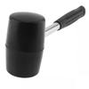 320g Non-elastic Black Rubber Hammer Floor Tile Hammer DIY Hand Tool with Round Head and Non-slip Handle