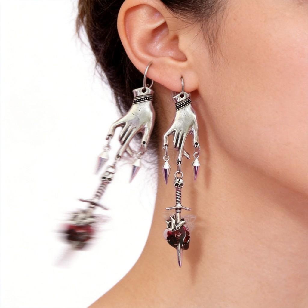 Geometric Zinc Alloy Drop Earrings For Fashion Style Women