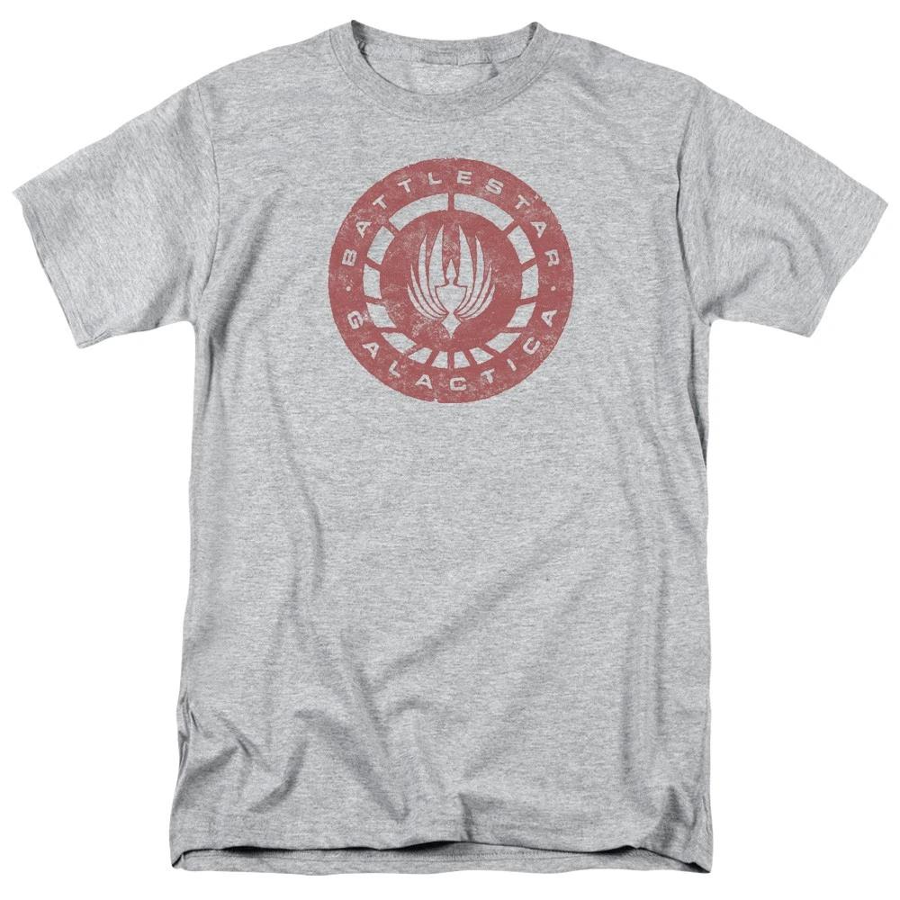 Battlestar Galactica - Eroded Logo -  Unisex Short Sleeve Children s T-shirt - Gray 120