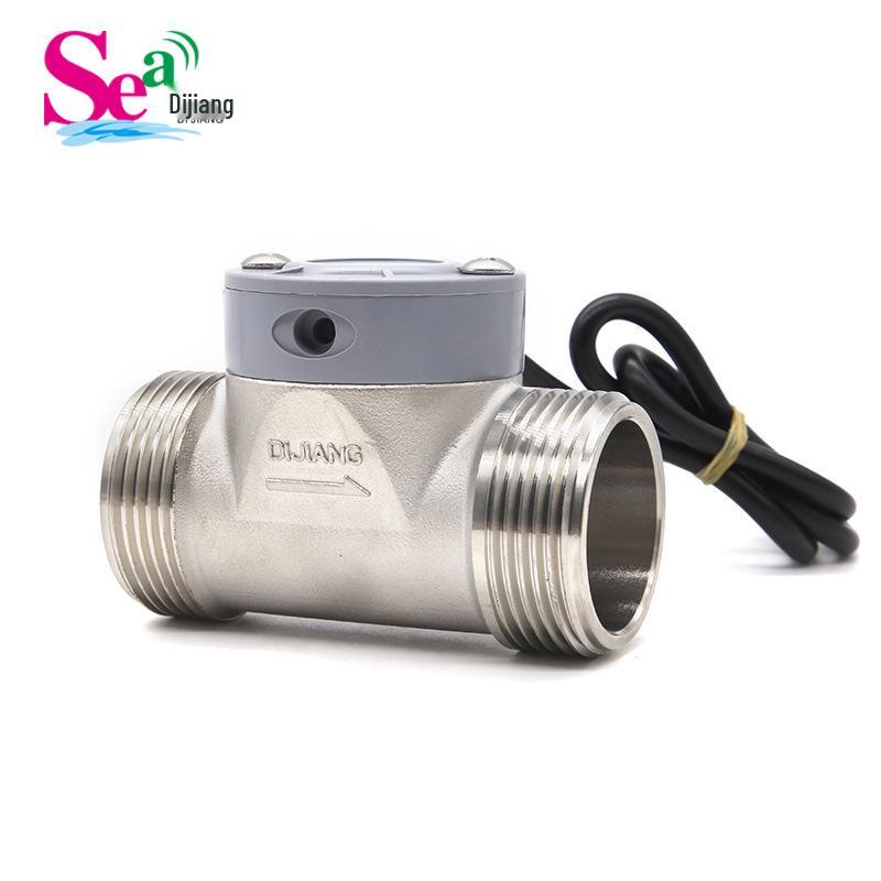 DN15 Water Flow Meter: 1-Inch Stainless Steel Sensor for Large Diameter Sewage Pipelines with Digital Display & 5-Year Warranty