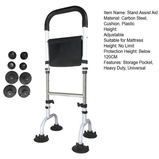 Aufstehhilfe mit Aufbewahrungstasche Höhenverstellbarer Senioren-Gehstock Sofa-Sessel Aufstehhilfe Schwerlast Behindert Ältere Frauen Männer