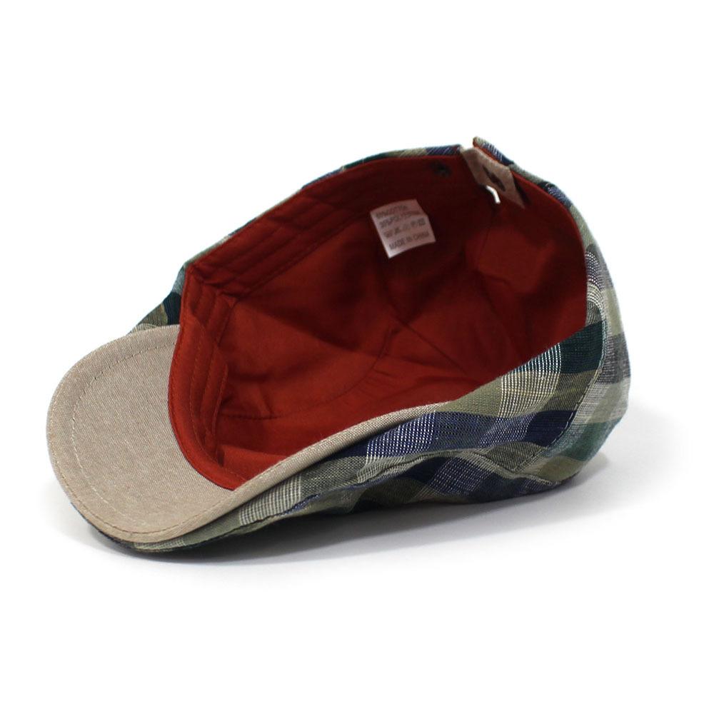 Spring and Summer Thin Hat Men's Fashion Plaid Forward Hat Cotton Cap Foreign Trade Beret