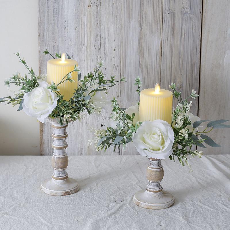 25cm Scene Setting Party Candle Decoration Table Decorations Home Decor Elegant Mini Wreath Noble Multi-Color