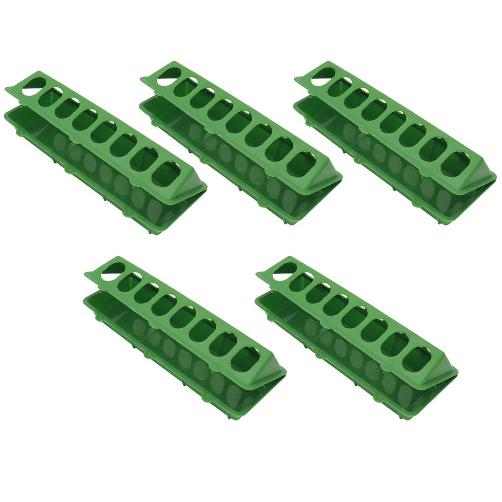 5Set Bird Feeding Trough Thicken Birdcage Hanging Feeder Bowl Box Feeding AccessoryGreen