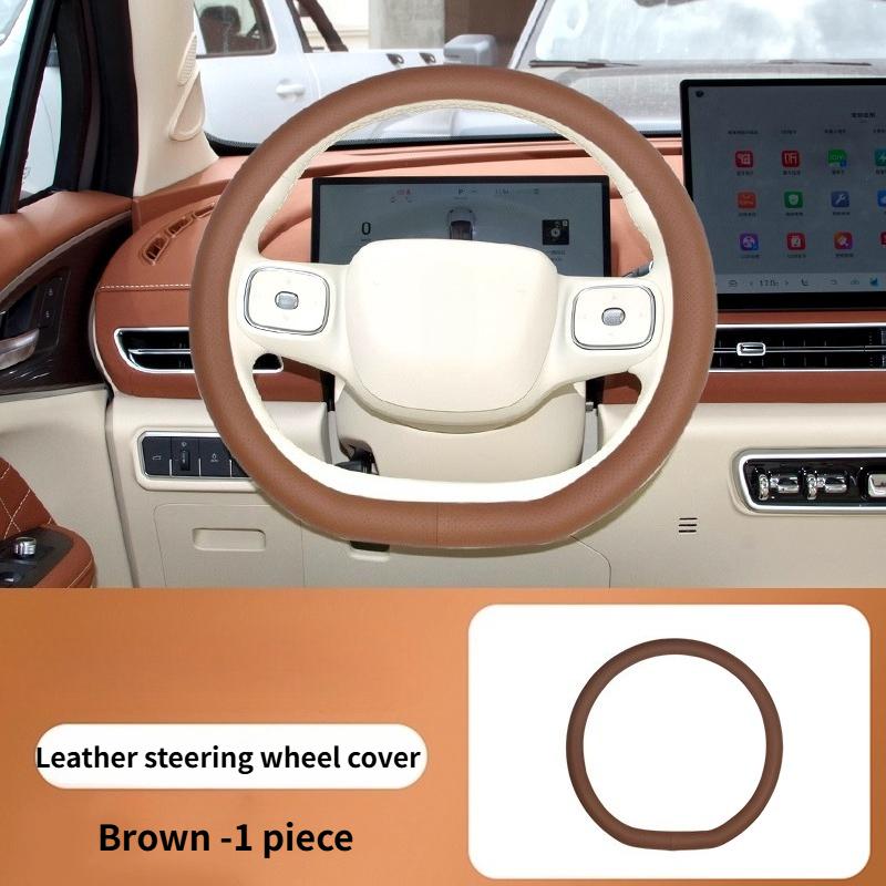 For Gwm Ora 03 Funky Cat 2025 2024 Car Steering Wheel Cover Ultra-thin Breathable Odor-free Leather Universal All Seasons 7HD