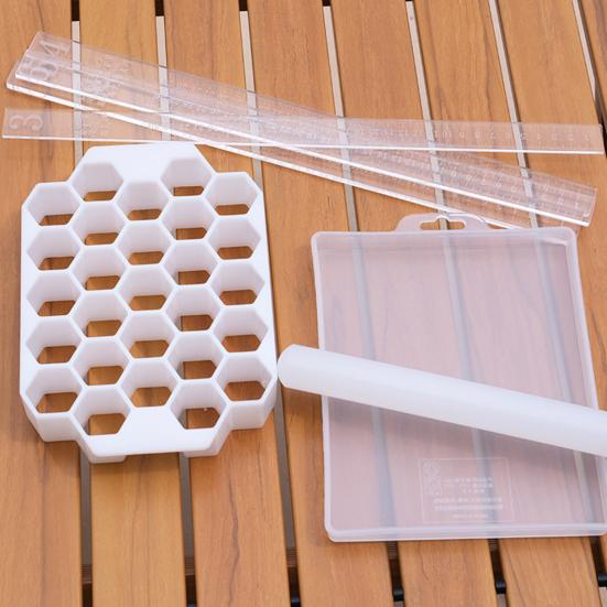 Yousheng Ravioli Cutter Dough Divider Plastic Dough Grid for Uniform Dumplings Pastry Easy-Clean Kitchen Tool for Homemade Pasta