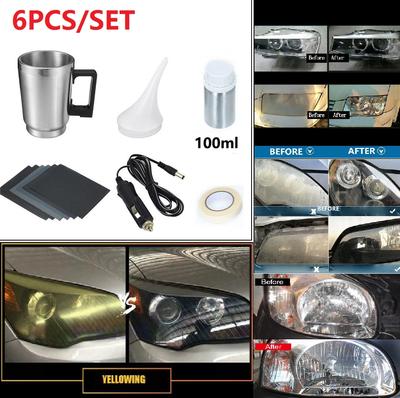 Car Headlight Lens Restoration Kit  Headlamp Lens Yellow Scratches Blurred Restorative Refurbish Polishing Cleaning Tools