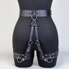Women Sexy Leather Thigh Garter Belt Lingerie Leg Straps Bdsm Bondage Women Handcuffs Fetish Clothing Festival Rave Accessory
