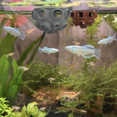 Schwimmendes Fisch Garnelen Versteckloch 3D-gedruckt Kleiner Fisch Garnelen Lebensraum Unterschlupf Hohlhöhle Bereicherung Aquariendekoration Aquarien Zubehör