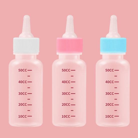 6 buc. 50 ml biberon transparent rezistent la lapte pentru mușcături pentru pisici, cântar pentru cățeluș, pentru animale de companie, pisică, hrănitor pentru câini, provizii pentru animale de companie