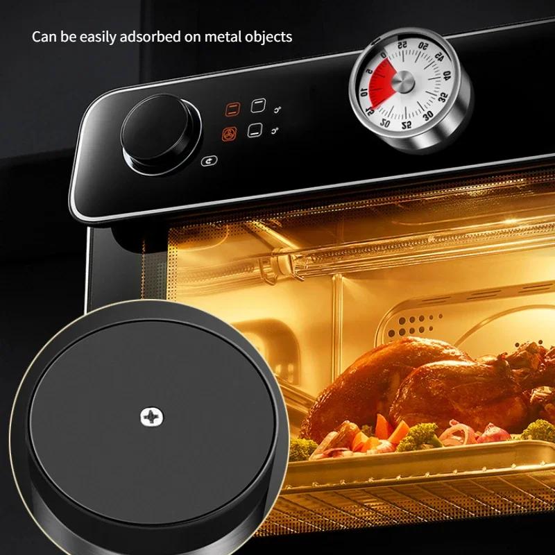 Stainless Steel Timer Portable Student Time Management Reminder Kitchen Baking Countdown Reminder with Magnet