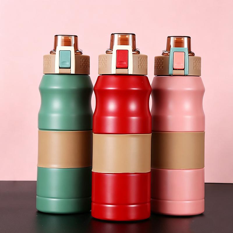Vaso Térmico Deportivo de Acero Inoxidable 304 para Niños 680ml Botella de Agua Aislada Portátil para Exteriores para Niños Vuelta al Cole
