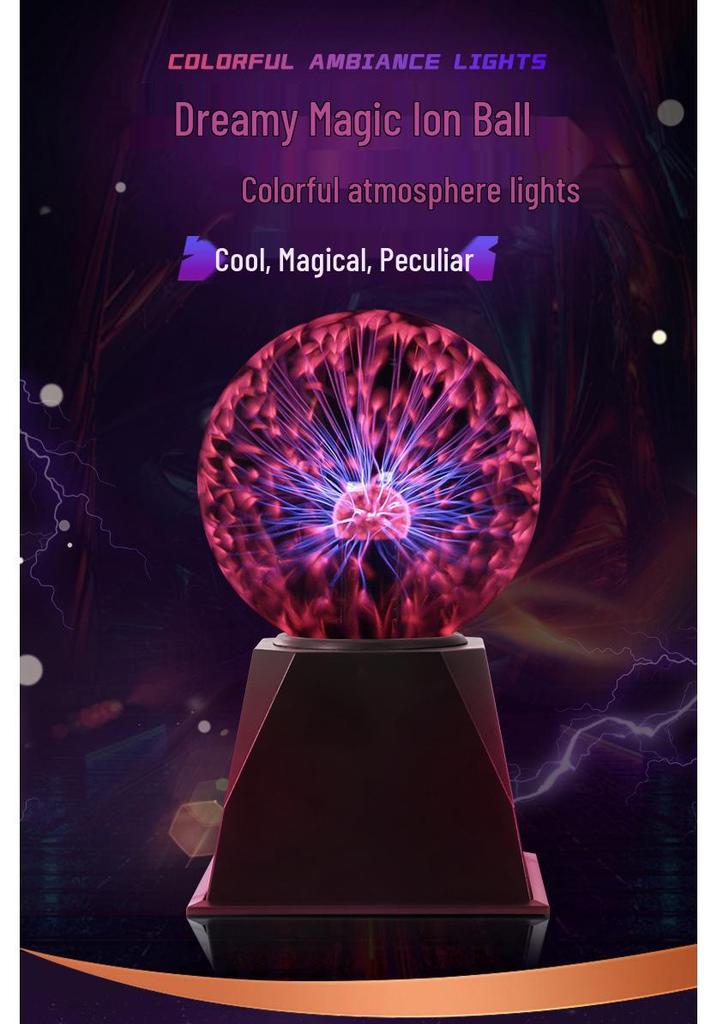 Electrostatic Plasma Lightning Ball - Creative Glow Night Light