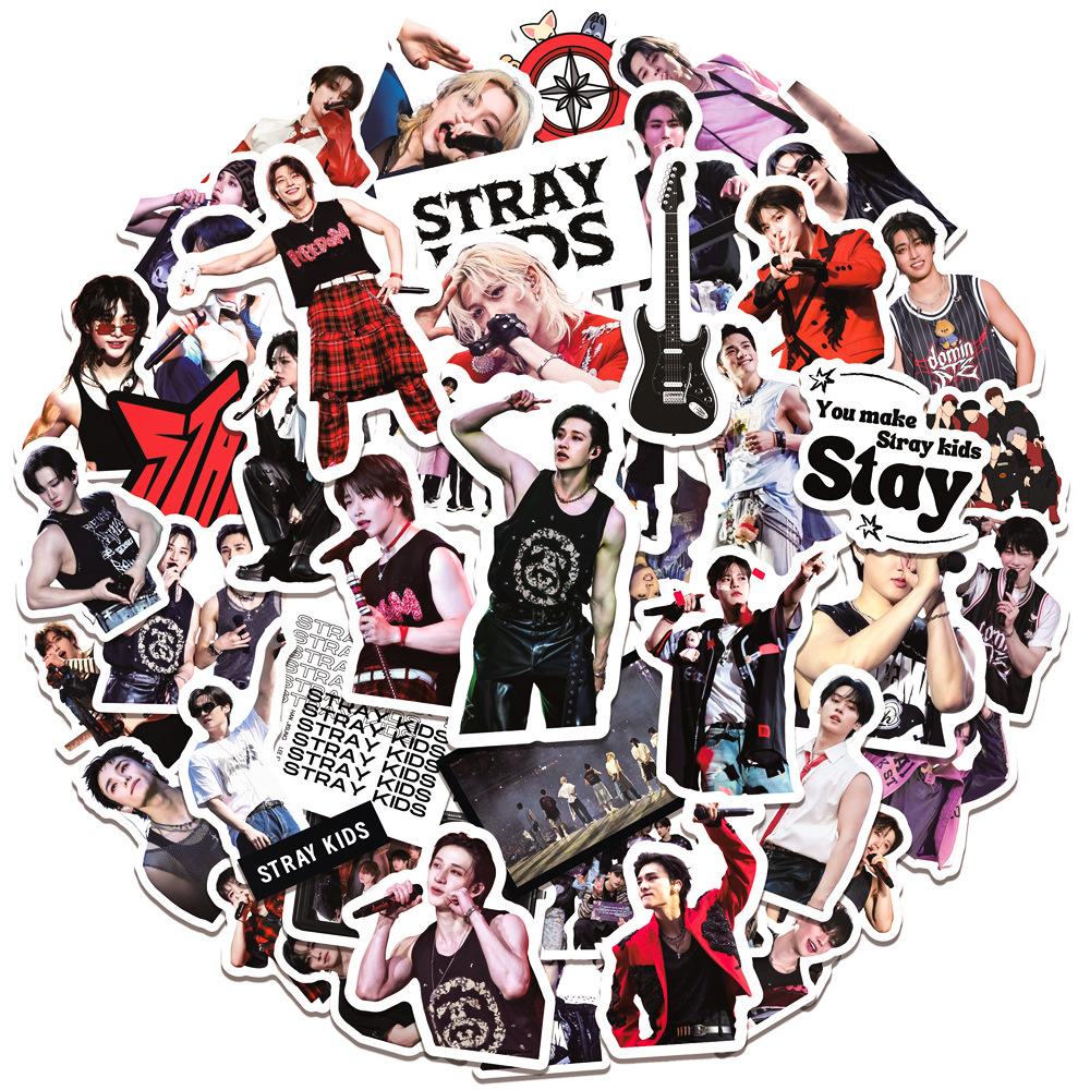 60Pcs Stray Kids World Tour Mixed Muscle Men'S Skzoo Notebook Stickers Waterproof Water Cup Decoration Surrounding Stickers