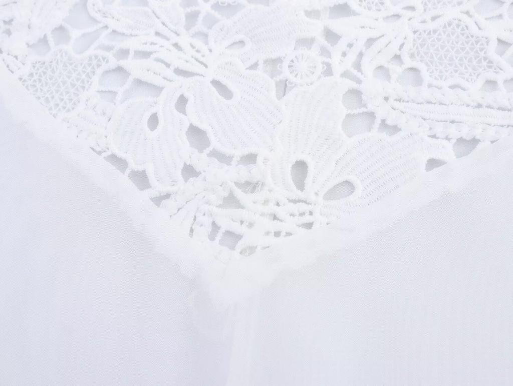 Spring 2025 Women's European & American Style Lace Ruffle Top