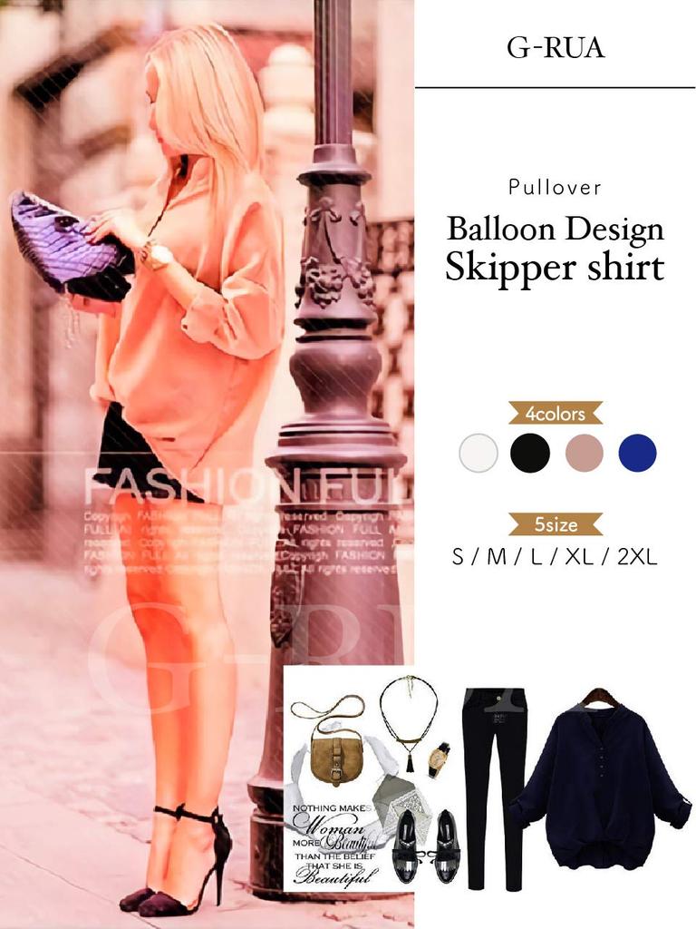 Jillua Skipper Long Loose Oversized Perfect for Everyday Office Black Size Women's Shirt, Sleeve, 3/4 Sleeve, Button-Down, Fit, Silhouette, Wear,