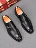 Moda Nuovo Designer Scarpe Basse da Uomo a Punta in Pelle Verniciata Mocassini con Cinturino Monk Scarpe da Ginnastica Uomo per Rientro a Casa Matrimonio