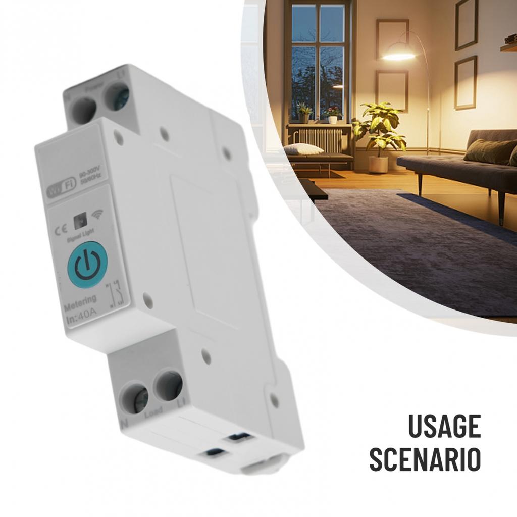 WIFI Smart Switch 1P+N 82*50*18mm APP Remote Control