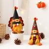 Halloween Decorations - Cute Wind-up Turkey Faceless Old Man Figurines for Party Decorations - Thanksgiving Party Doll Ornaments