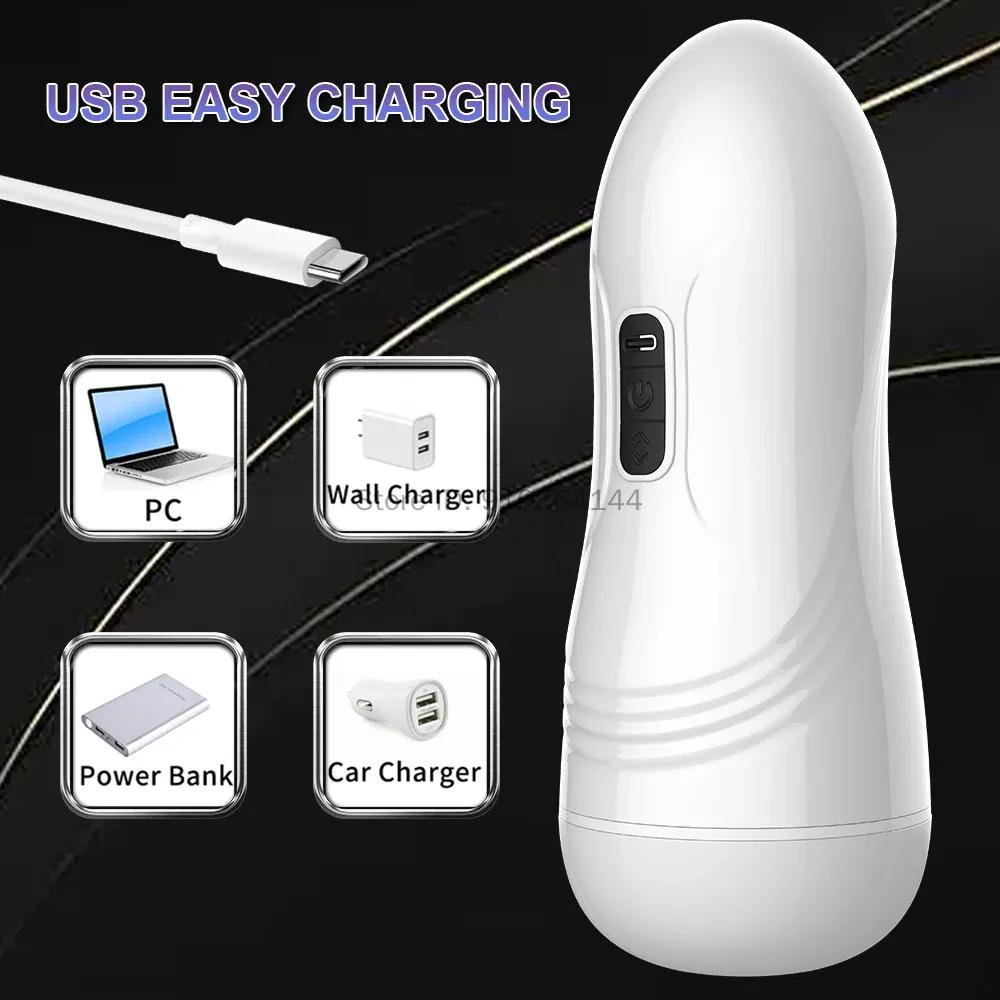 Automatische Saug-Vagina Männlicher Masturbator Smart Voice Blowjob Vibration Penis Masturbationsmaschine Tasse 18 Erwachsenen-Sexspielzeug für Männer