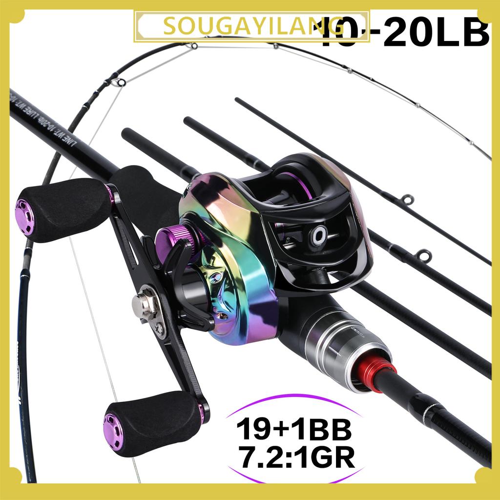 SOUGAYILANG Nový rybářský prut Rybářský naviják Sada rybářských potřeb 1,8M-2,1M 19+1BB 7,2:1 Nejnovější kombinace rybářského vybavení