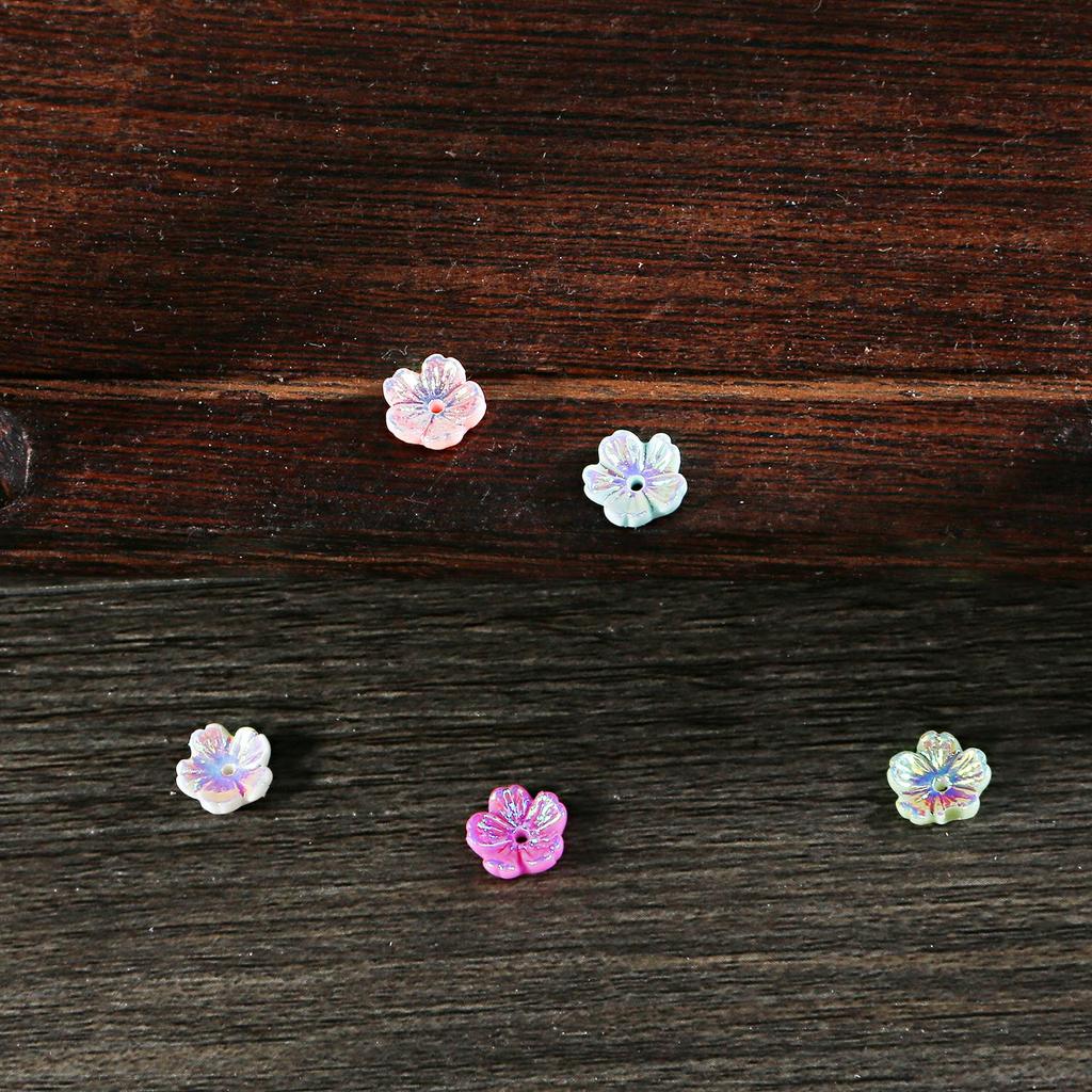 20 stücke Blume Harz Imitation Shell Acryl Perlen Für Schmuck Machen Handgemachte Handwerk Zubehör
