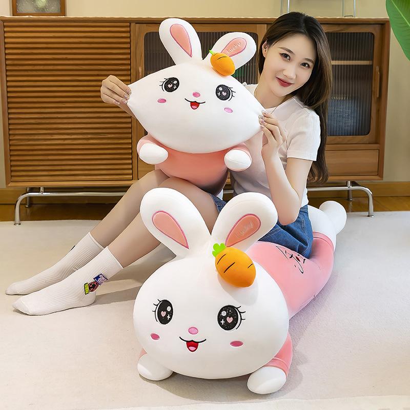 Super Cute Party Radish Rabbit Plush Toy Children Sleep with Throw Pillow To Give Girlfriend Birthday Gift Car Pillow