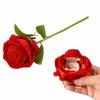 Realistic Rose Flower Ring Box Creative Ring Bearer Case Elegant Jewelry Display Box  Gift Box