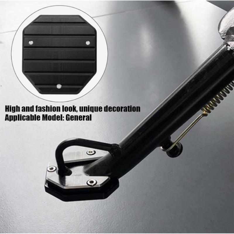 Anti Tilt Aluminu Motorcycle Side Stand Stabilizers Base Universal Enlarged Motorcycle Side Stand Foot Pad for Motorbike