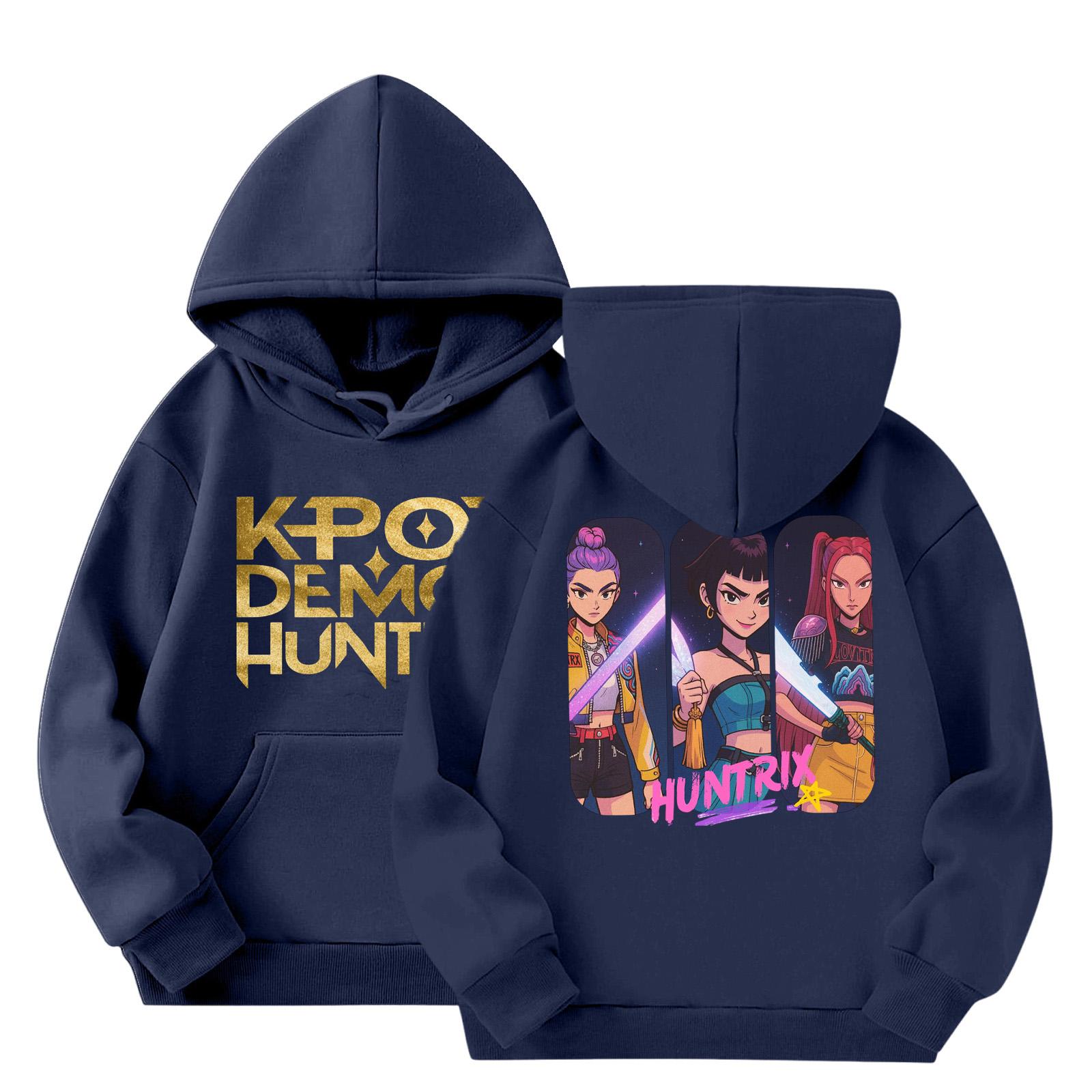 

Детская мода Легкий пуловер с длинным рукавом с карманами Толстовка с принтом 110 тёмно-синий