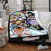 1pc Powerpuff Girls Cozy Print Blanket Lightweight Warm Flannel Throw Blanket For Sofa, Bed, Living Room