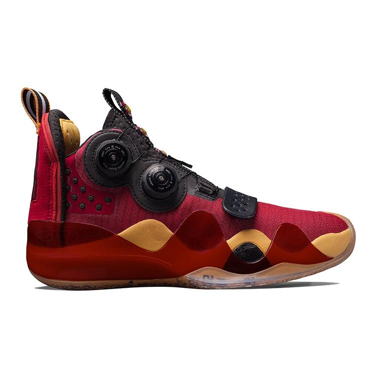 New LiNing WOW 8 Cushioning Anti Slip And Wear Resistant High Top Basketball Shoes Red ABEP001-16