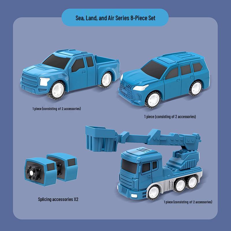 Kids' Magnetic Engineering Vehicle Transformer Set - Educational Parent-Child Toy