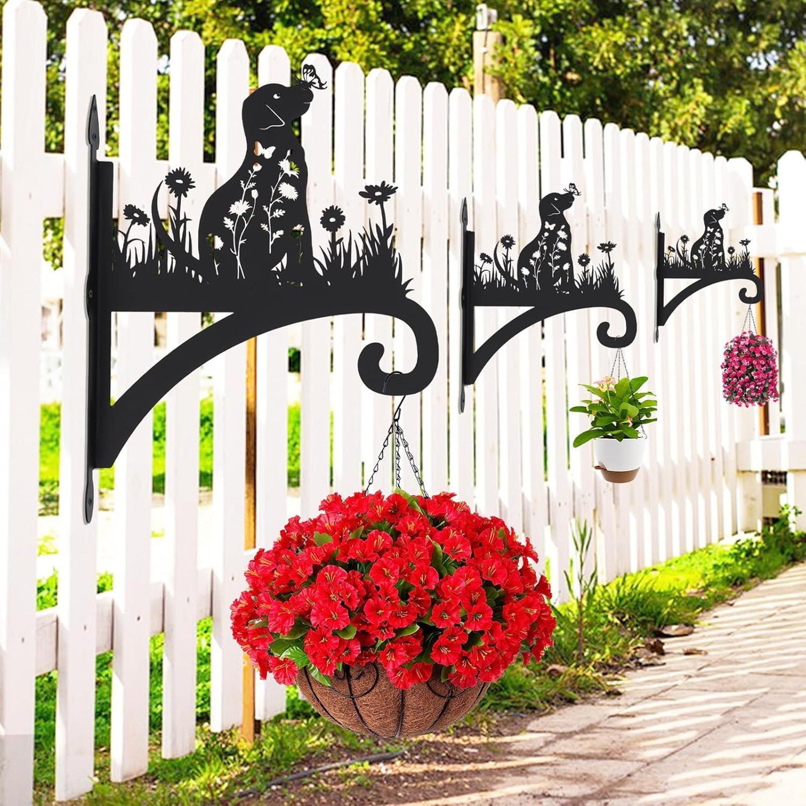 

Wall Plant Holder Iron Heavy Duty Space Saving Dog Shaped Plant Stand Indoor For Indoor Outdoor Home Bedroom Living Room Kitchen CN