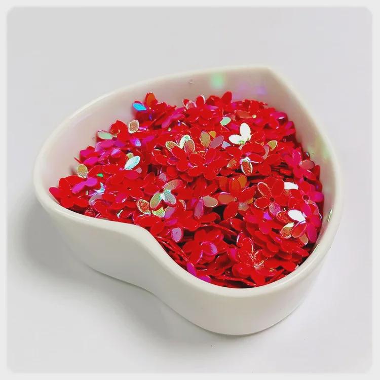 Yaleduo 10mm Wklęsła Koralik Śliwkowy Pięciopłatkowy Cekin do DIY Kostiumów Dziecięcych i Haftu.