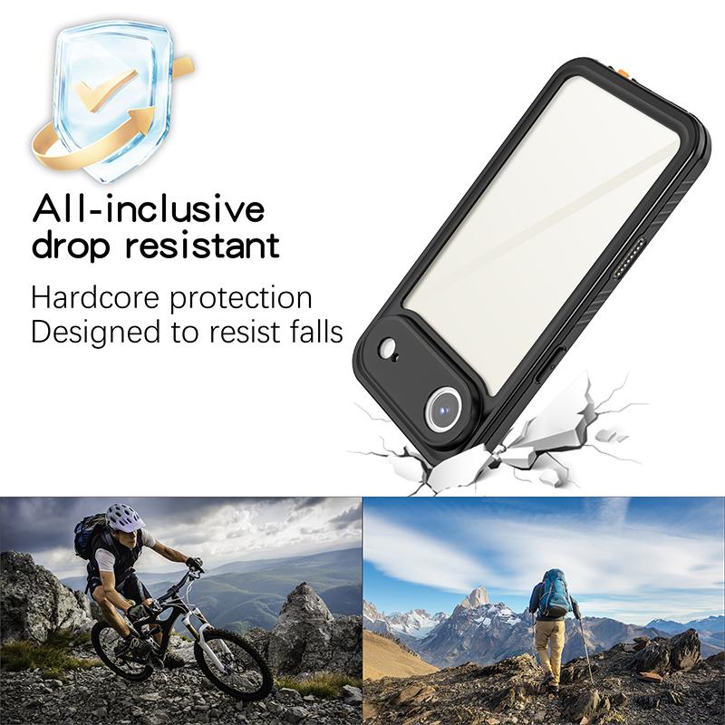 For IPhone Air 17 16e 16 15 14 Plus 13 Pro Max IP68 Waterproof Case Underwater Clear Cover Diving Swim Shockproof Screen Protect