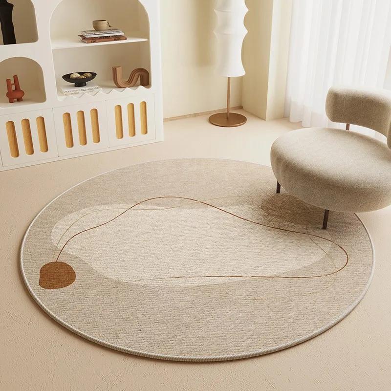 Living Room Round Carpet Chair Floor Mat Bedroom Bedside Foot Mats Japanese Minimalist Home Decoration Rug Alfombra De Salón