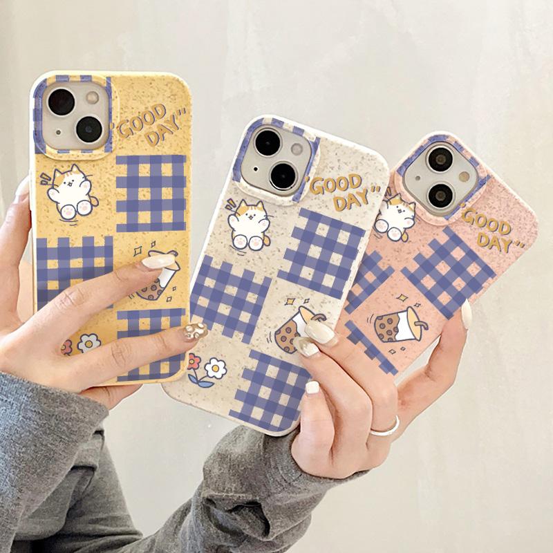 Mobile Phone Cases for iPhone 11 13 XR 15 Pro Max 12 14 Pro Max Case iPhone 16 7 Plus 8 Plus XS Max Degradable and Environmentally Friendly Anti-fall