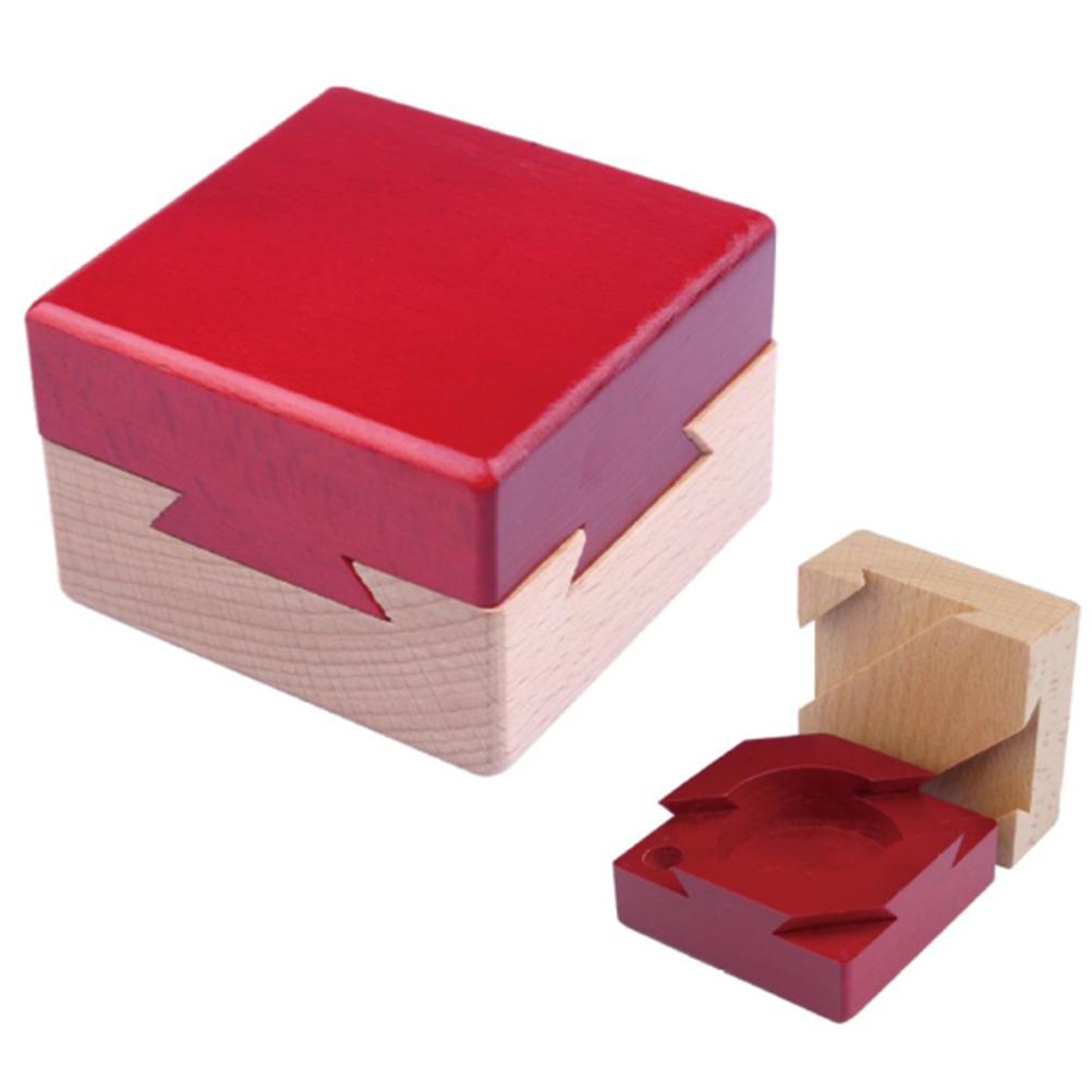 Puzzle Box Mini 3D Brain Teaser Wooden Secret Compartment Lock Box Brain Puzzle Toy for Child and