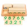 Cartes Numériques en Bois, Jouets Numériques 1-9000, Jeu de Mathématiques Éducatif en Bois, pour Enfants d'Âge Préscolaire, Maternelle, Garçons, Filles, Maison, École, Salle de Classe