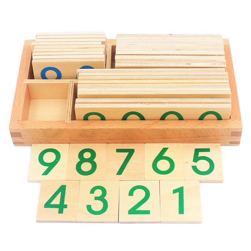 Wooden Montessori Digital Education Toys For Children Number 1-9000 Card Montessori Materials Learning Mathematics Teaching Aids