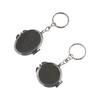 Makeup Mirror Folding Mirror Key Chain Metal Double Sides Cosmetic Mirror Keychain  Cosmetic Tool